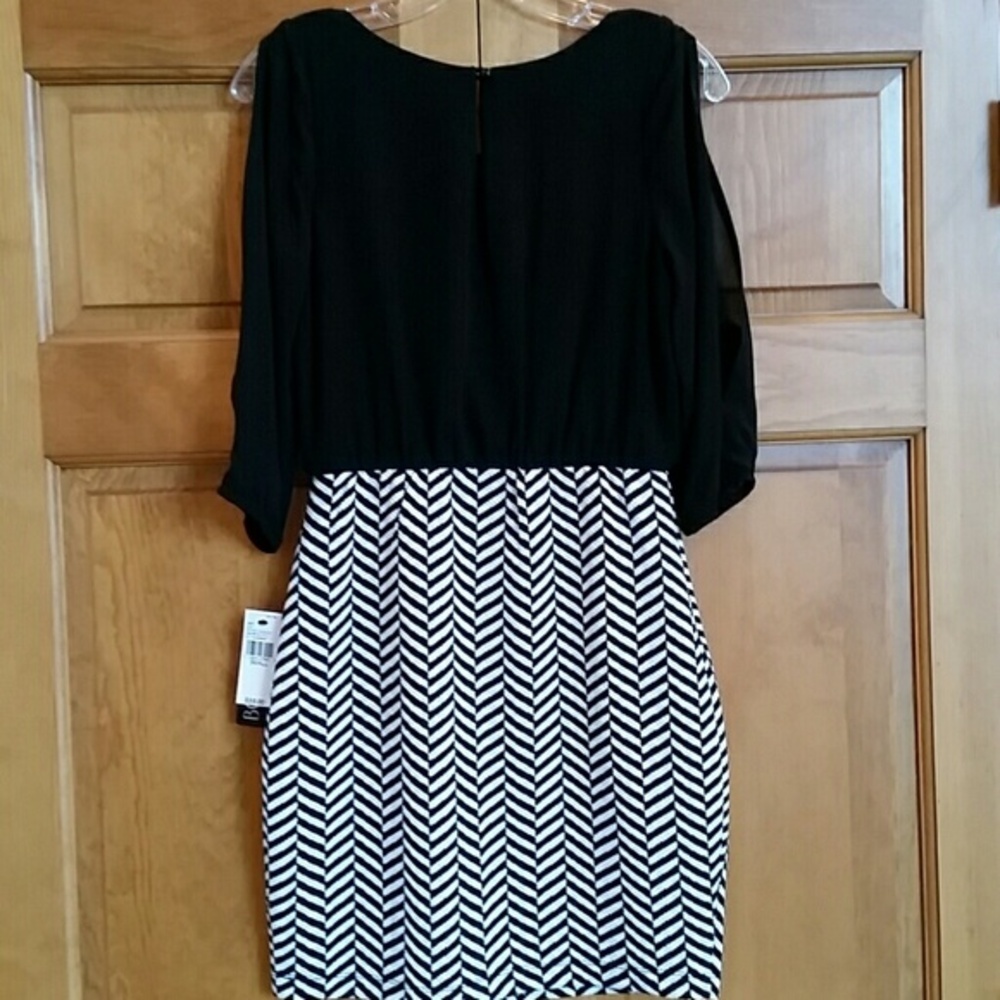 Black and white party dress - Picture 3 of 3